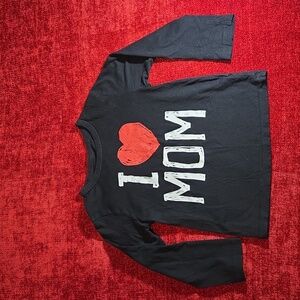 The Children's Place Black and Red 'I Heart Mom' Long Sleeve Tee